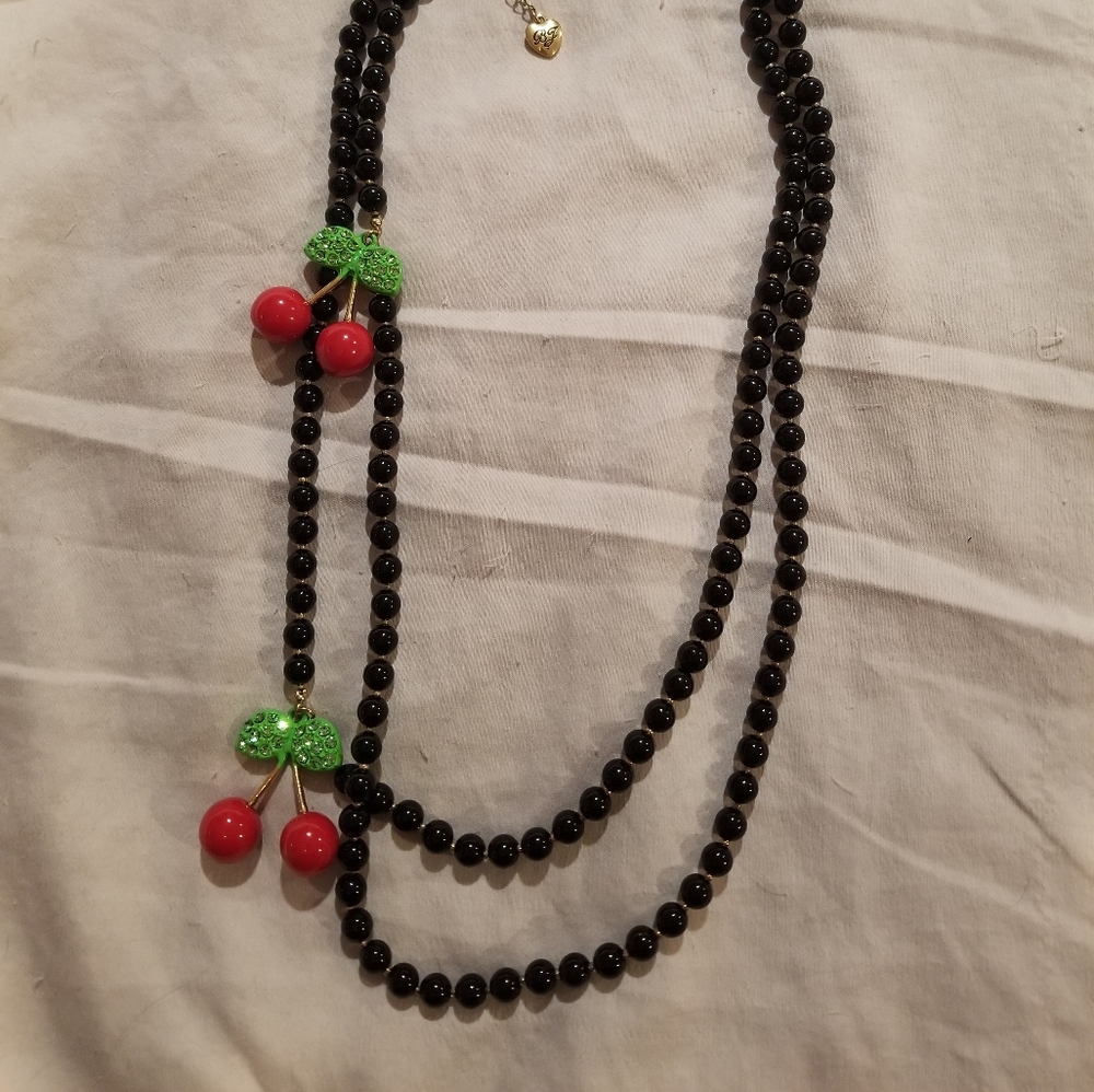 Betsey Johnson Cherry Necklace